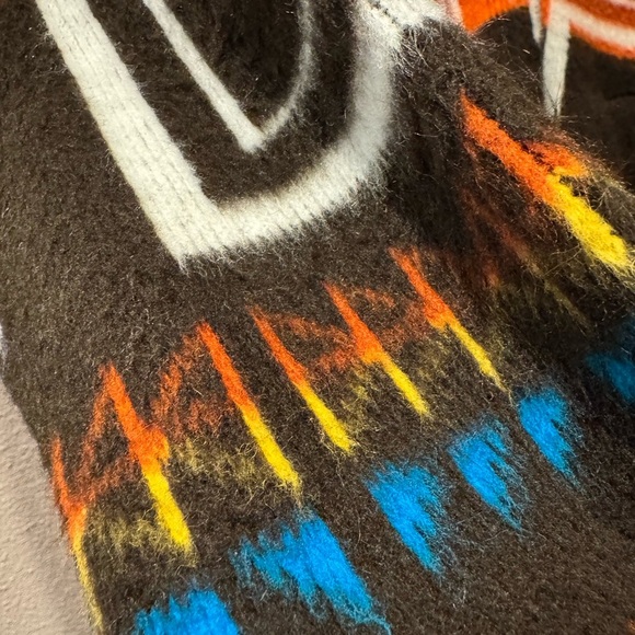 Earth Ragz Wool Cotton Blend Aztec Southwestern Hoodie Jacket Women Size Small - Picture 3 of 7